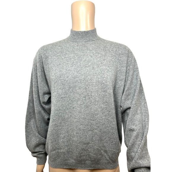 Louis Roth Men’s Vintage 100% Cashmere Sweater Grey M Long Sleeves Crewneck - Picture 1 of 8